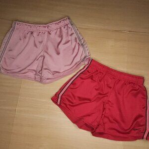 Nike Girls Hot Pink Light Pink Athletic Shorts Bundle Large
